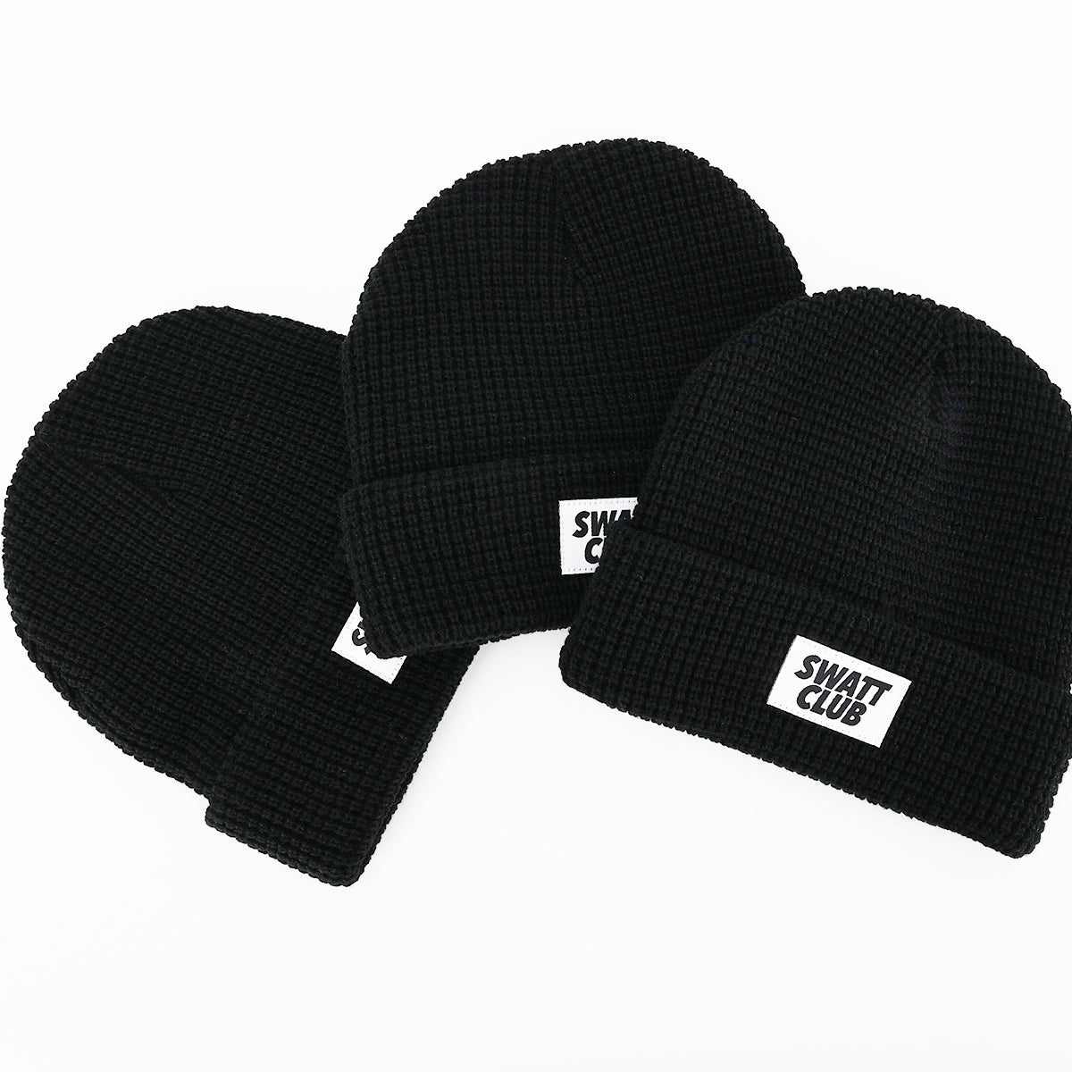 Waffle Beanie Black
