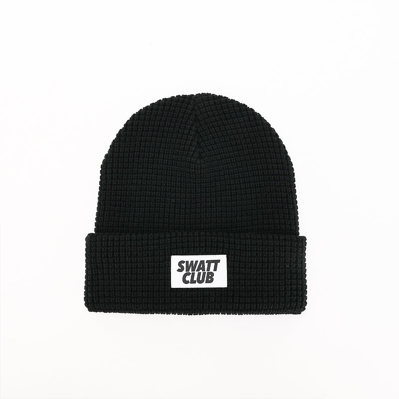 Waffle Beanie Black