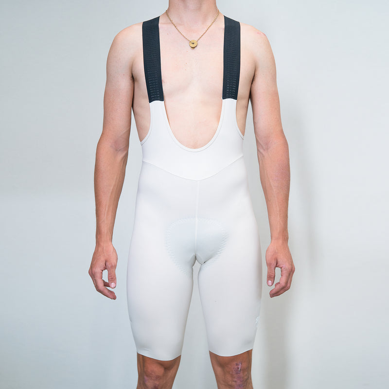 Laser Bib Shorts Beige