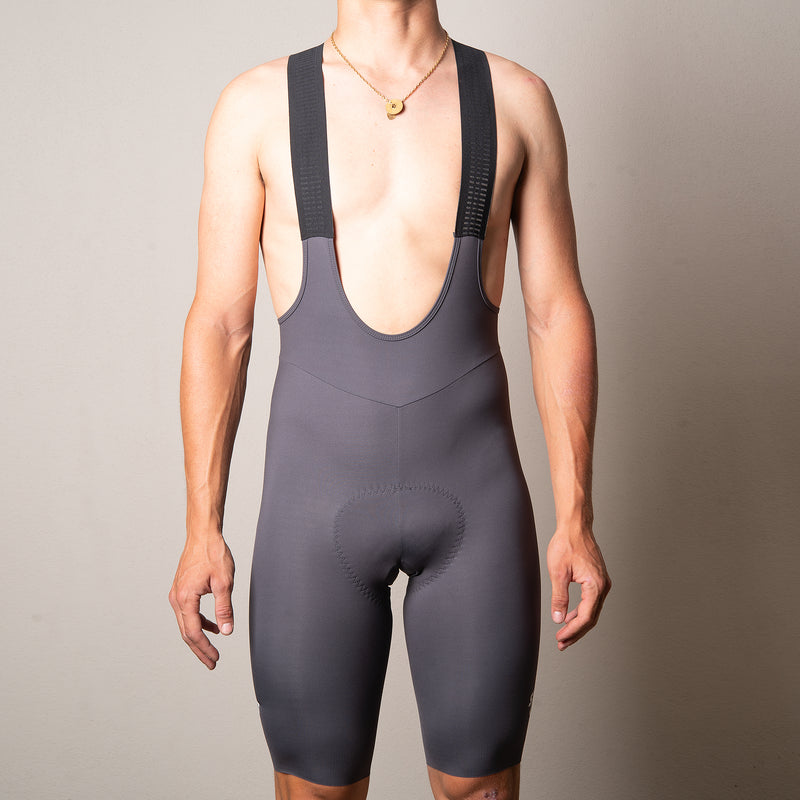 Laser Bib Shorts Grey