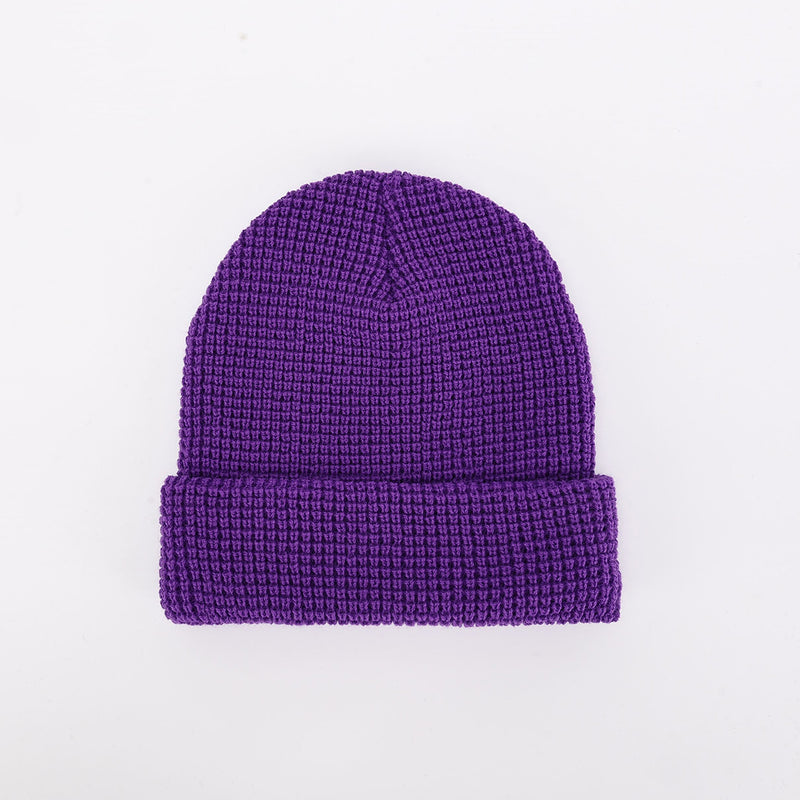 Waffle Beanie Purple