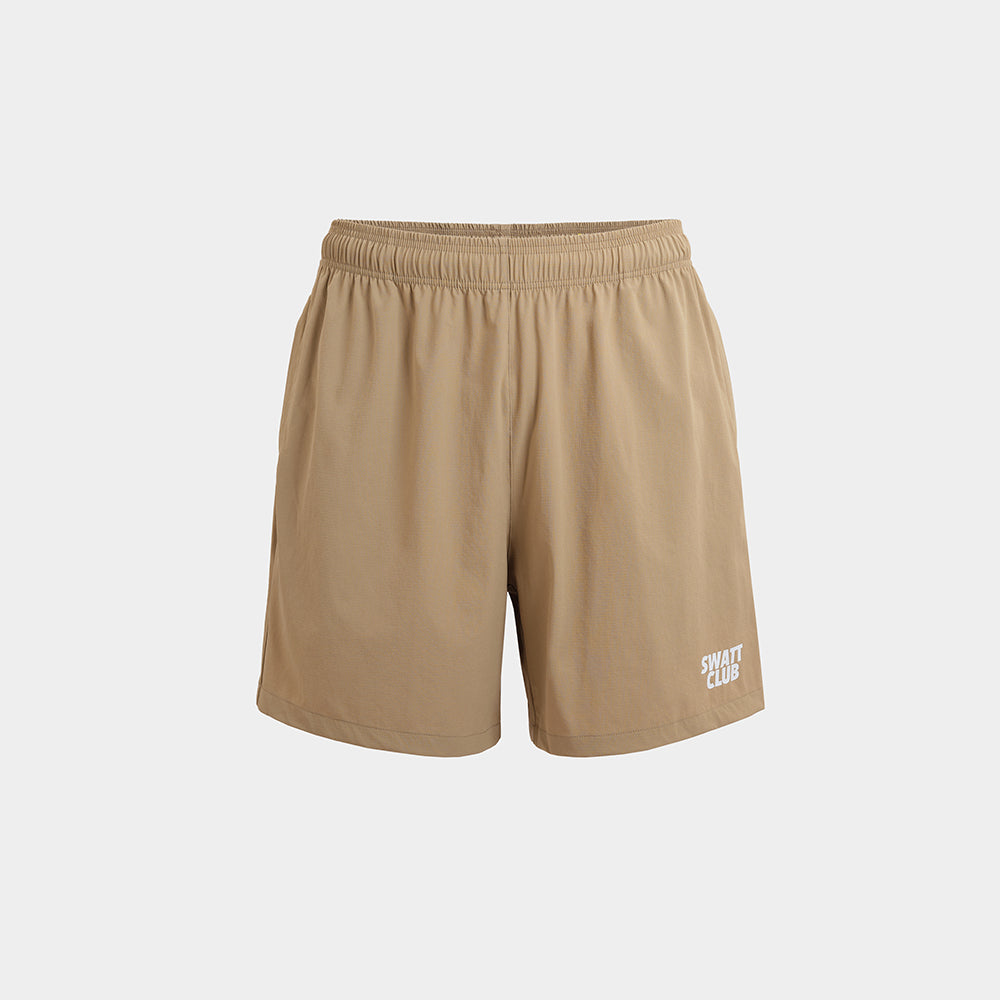 Beige Casual Tech Shorts