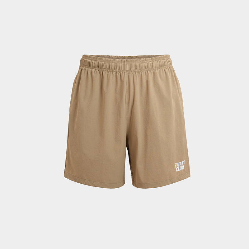 Beige Casual Tech Shorts