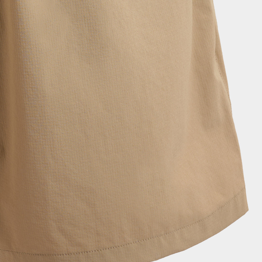 Beige Casual Tech Shorts