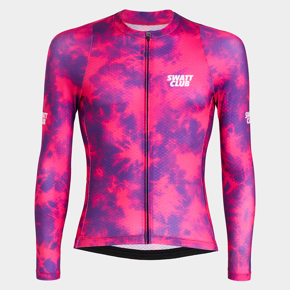 Red Tie Dye Aero Long Sleeve Jersey