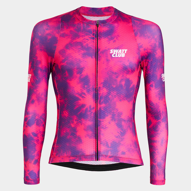 Red Tie Dye Aero Long Sleeve Jersey